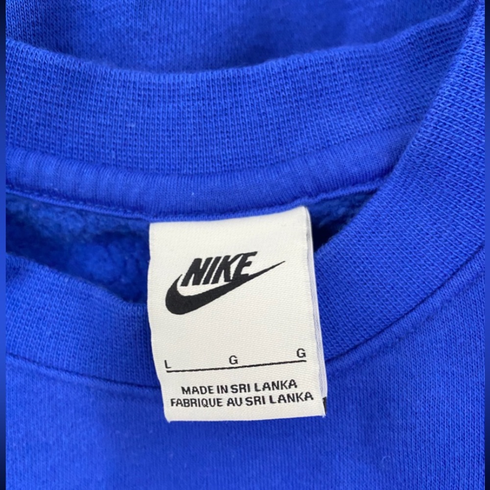 Nike Sportswear Club Fleece Crewneck Sweatshirt Game Royal Men Large BV2662-480 - Picture 11 of 11
